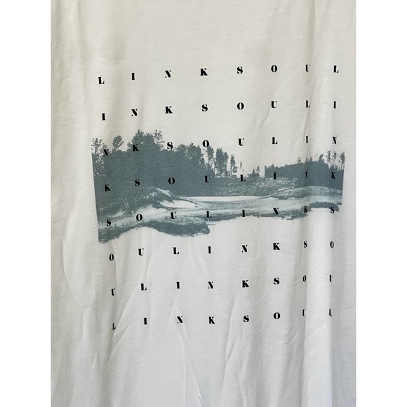 Linksoul The Purist Lakefront Graphic Golf T Shirt White Mens Size XXL - Picture 2 of 4